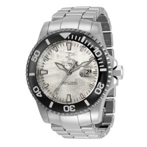 Relgio masculino reserva suo Ronda R150 calibre automtico com mostrador meteorito - 47 mm. Cinza Claro 34460