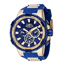Relgio masculino aviador 51,5 mm. Ouro. Azul 40660