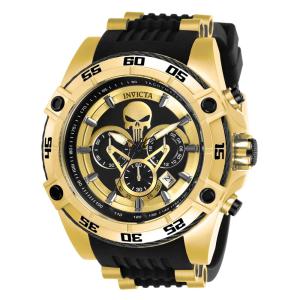 Relógio Masculino Marvel Punisher, Invicta 26860, Preto e Dourado