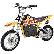 Moto Elétrica Infantil MX650 Movida à Bateria 36V Atinge 27 km por hora, 650W Amarela, RAZOR, Amarelo