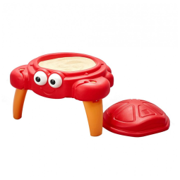 Mesa de Areia Infantil Sensorial, com Kit de 4 Acessórios, Para Crianças de 1,5 a 6 Anos, Step2, Vermelha Caranguejo