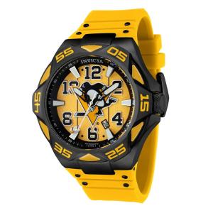 Relgio masculino NHL Pittsburgh Penguins automtico - 52 mm. Preto. Amarelo 42270