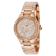 Relgio feminino anjo com mostrador em madreprola - 35 mm. Ouro Rosa 40370