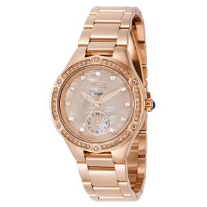 Relgio feminino anjo com mostrador em madreprola - 35 mm. Ouro Rosa 40370