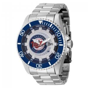 Relgio Masculino MLB Minnesota Twins em Ao Inoxidvel de 47mm - Invicta ZG-43470.