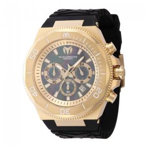 Relgio masculino TechnoMarine Manta Ocean com madreprola no mostrador - 48mm, preto TM-222080.