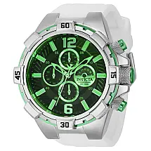 Relógio Masculino com Pulseira de Silicone Invicta Aviator, Branco 42080