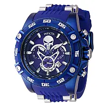 Relgio masculino Marvel Punisher 52 mm. Ao. Azul Escuro 38180, Invicta