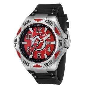 Relógio Masculino Automático Invicta NHL New Jersey Devils, Preto, Aço 42280