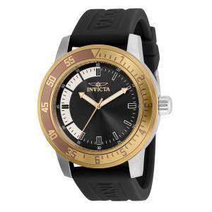 Relógio Masculino de Quartzo Especializado, Invicta 35680, Preto, Prata e Dourado