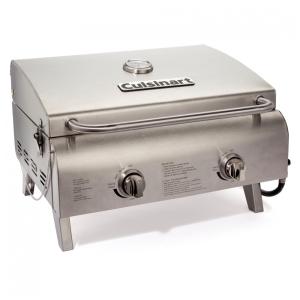 Grill, Churrasqueira ,Gás De Mesa Profissional, Aço Inox, CUISINART CGG 306, Prateado