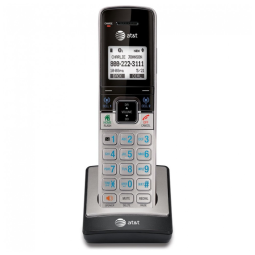 Telefone sem fio adicional AT&T TL90073, Prata/Preto, Requer um AT&T TL92273, TL96273, ou Outros Modelos para Funcionar com o Telefone