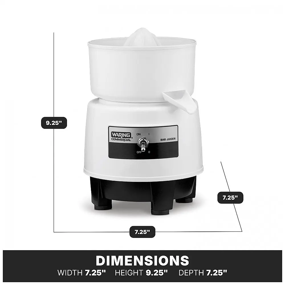 Espremedor de Frutas Elétrico para e Limão, Aço Inoxidável, 110v, WARING BJ120C, Branco — foto 3