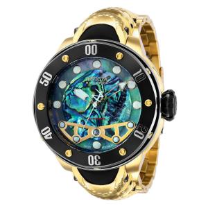 Relgio masculino Kraken Swiss Ronda R150 calibre automtico com mostrador Abalone - 54 mm. Ouro. Preto 36390