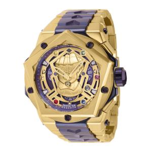 Relgio masculino reserva Marvel Thanos Swiss Ronda Z60 calibre - 54 mm. Ouro. Roxo 44490