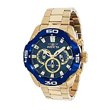 Relógio Masculino das Forças da Coalizão Invicta, Invicta 36690, Ouro Rosa e Azul