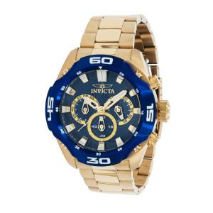 Relógio Masculino das Forças da Coalizão Invicta, Invicta 36690, Ouro Rosa e Azul