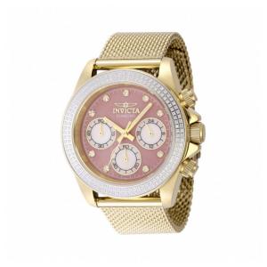 Relógio Invicta Elite Diamond com 0,71 Quilates de Diamantes, Mostrador Madrepérola 38mm, Dourado 48790