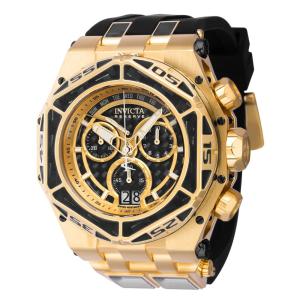 Relógio Masculino Reserve Carbon Hawk, Invicta 38890, Preto e Dourado