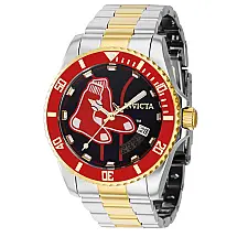 Relógio Masculino Automático MLB Boston Red Sox, Invicta 42990, Prata, Dourado e Vermelho