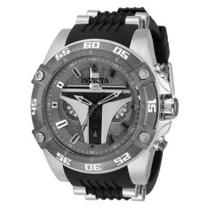 Relógio Masculino de Quartzo Star Wars Mandalorian, Invicta 34990, Preto