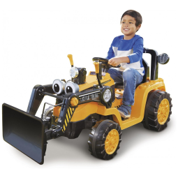 Trator Elétrico Infantil a Bateria 12V, Little Tikes, Idade Rec 4 a 8 Anos, Amarelo