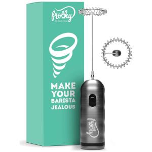 Café P Espumador Elétrico de Leite em Aço Inoxidável a Bateria, CAFE CASA P 1100, Prateado