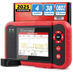 Scanner Automotivo CRP123 Atualização USB e Vitalícia ENG TCM ABS SRS Display Colorido, LAUNCH 8542036902, Vermelho