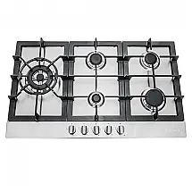 Cooktop a gás de embutir 76cm Cosmo inox 5 queimadores selados grade em ferro fundido acendimento eletrônico 110V