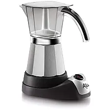 Máquina de Café Expresso estilo italiana, 6 xícaras, aço inoxidável, DELONGHI EMK6, Cinza