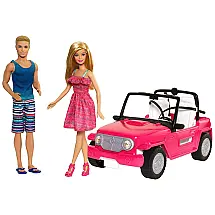Carro da Barbie e do Ken para Viagem de Praia, Rosa