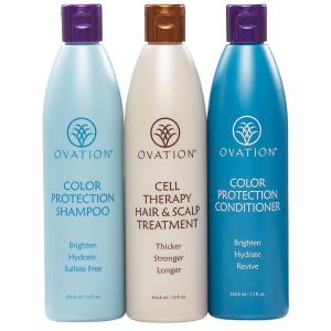 Kit Shampoo e Condicionador Terapia Celular Proteção de Cores Vegano, OVATION HAIR, Azul