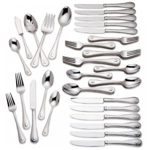 Conjunto de Talheres, Sofisticação e Durabilidade para Sua Casa com 65 Peças e Material de Aço Inoxidável, LENOX 829739, Prata