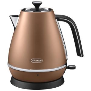 Chaleira Elétrica 1L com Desligamento Automático, Aço Inox, 1200W, 110v, DELONGHI KBI1200J CP, Marrom