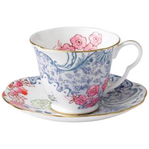 Xícara e Pires, Tema Primavera e Borboletas com Capacidade de 250mL e Material de Porcelana, Wedgwood, Colorido