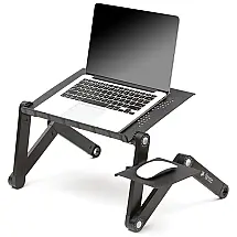 Suporte Ergonômico Laptop Ajustável Dobrável Até 44cm, EXECUTIVE OFFICE SOLUTIONS X3 Black, Preto