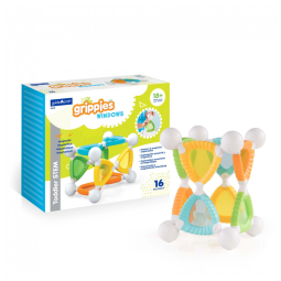 Brinquedo STEM Guidecraft Grippies Windows 16 Peças Magnético com Conectores Metálicos e Peças em Plástico Macio 18m+