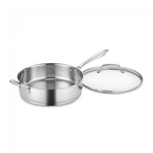 Panela Profissional com Tampa 6 Litros em Aço Inoxidável, Cuisinart