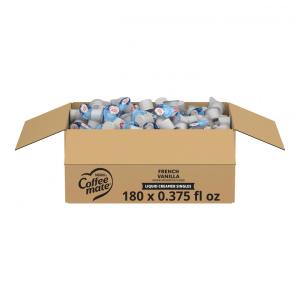 Creme para Café Sabor Baunilha Francesa, Creme Líquido Não Lácteo, Caixa com 180 Unidades, Nestlé Coffee Mate
