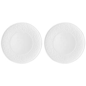 Conjunto de Pratos Coupe para Jantar com 2 Peças, Formato Redondo, Design Moderno e Material de Porcelana, Bernardaud, Branco