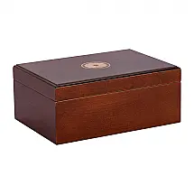 Humidor de Charutos Quality Importers São Paulo Mogno 50 Unidades Madeira de Cedro Espanhol Tecnologia SureSeal