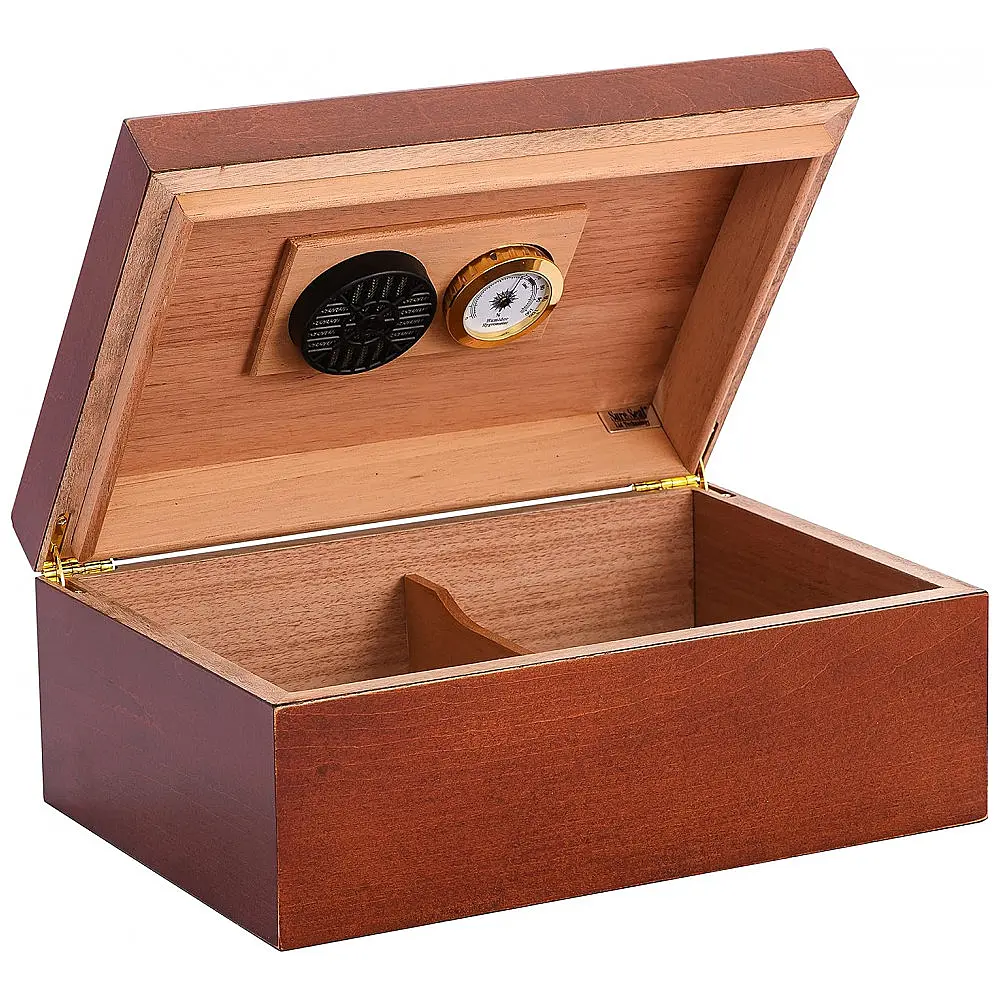 Humidor de Charutos Quality Importers São Paulo Mogno 50 Unidades Madeira de Cedro Espanhol Tecnologia SureSeal — foto 2