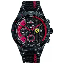 Relógio de Pulso RedRev Cronógrafo Esportivo Textura de Favo de Mel Analógico, SCUDERIA FERRARI 0830260, Preto