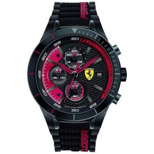 Relógio de Pulso RedRev Cronógrafo Esportivo Textura de Favo de Mel Analógico, SCUDERIA FERRARI 0830260, Preto