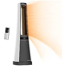 Aquecedor Elétrico de Torre com Controle Remoto e Time de 8H, 110V 1500W, LASKO AW300, Cinza