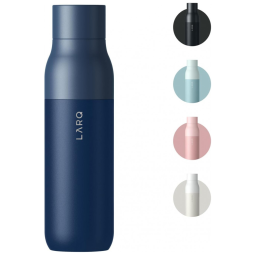 Garrafa Térmica para Água 500mL em Aço Inoxidável Isolada para Camping, Escritório e Viagens, LARQ Bottle Twist Top, Azul Mônaco