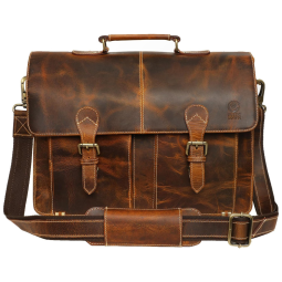 Rustic Town Bolsa, Maleta de Couro para Laptop Masculino