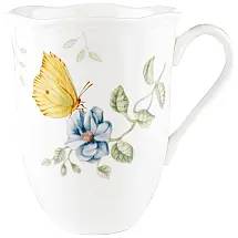 Caneca de Porcelana com Estampa de Borboleta e Libélula para Todas as Ocasiões, Lenox 6083620, Branca Colorida