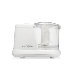 Mini Processador de Alimentos Manual 360mL em Aço Inoxidável, 110V 70W, Proctor Silex, Branco