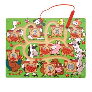 Quebra Cabeça Infantil de Madeira, Tema Labirinto de Números com Varinha Magnética para Crianças Acima de 3 Anos, Melissa & Doug